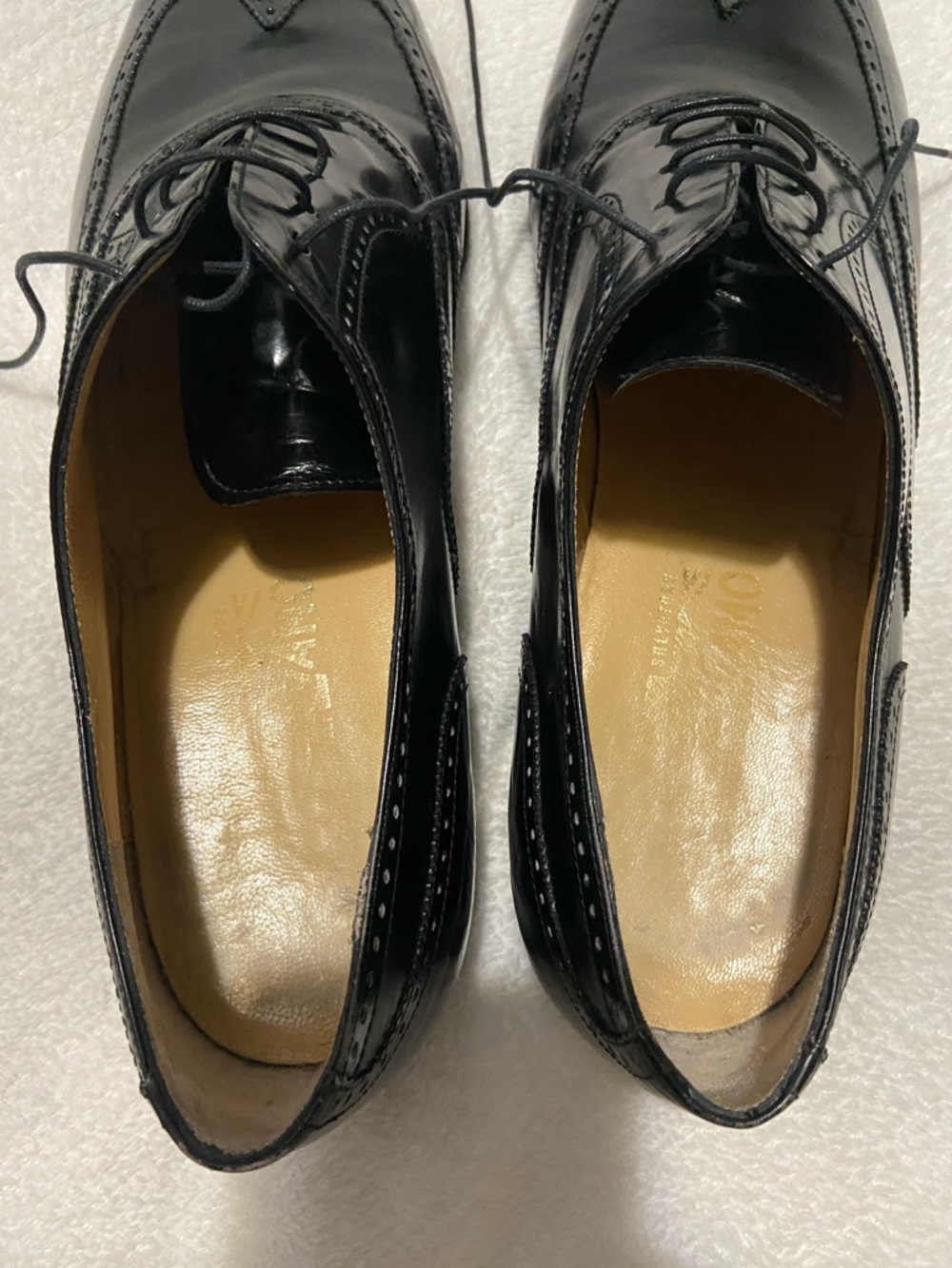 Salvatore Ferragamo Black leather Brogue Oxfords - Picture 4 of 10
